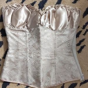 Elegant Paisley Beige Corset